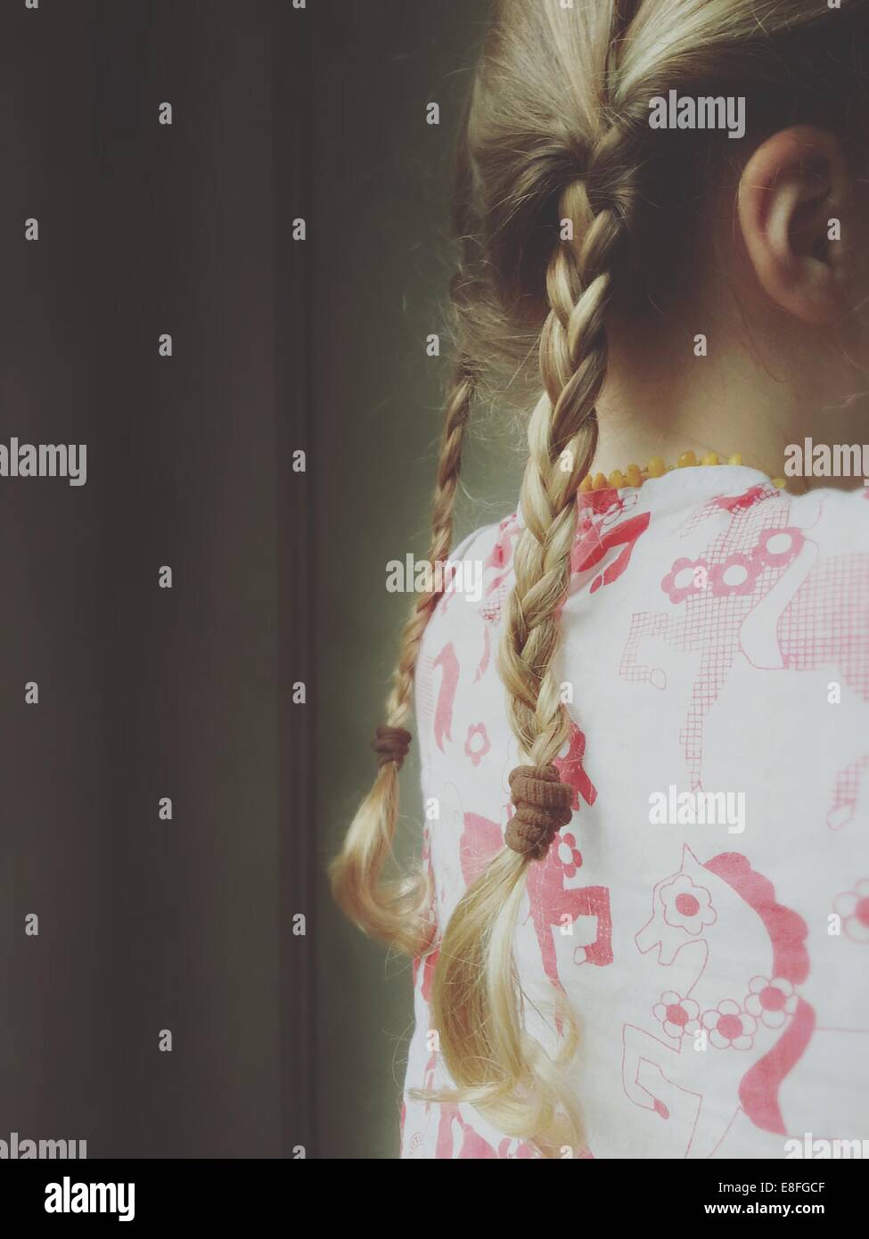 Close-up of a girl's plaits Stock Photo