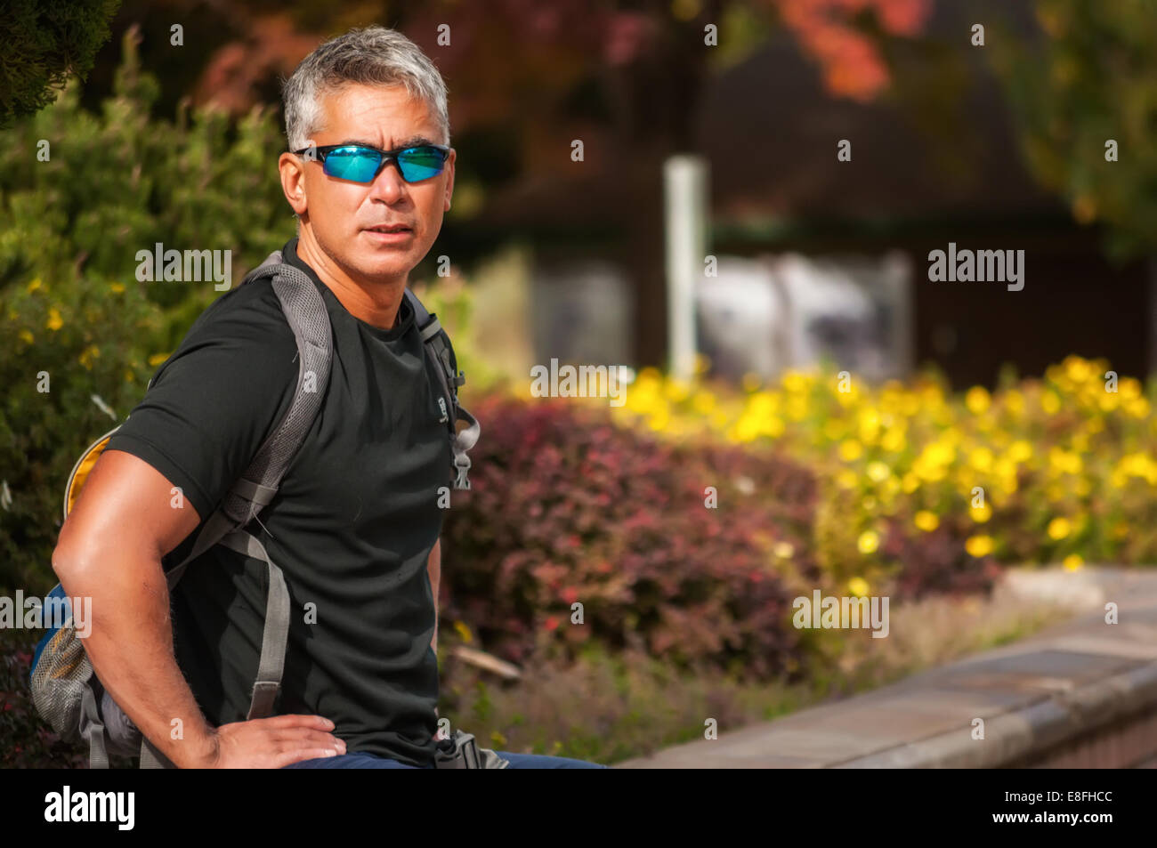 Portrait of a man wearing fitness clothing Stock Photo