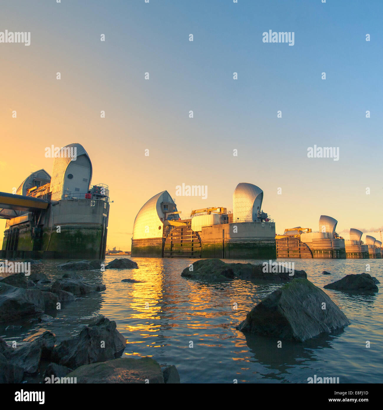 Thames Barrier, London, England, United Kingdom Stock Photo
