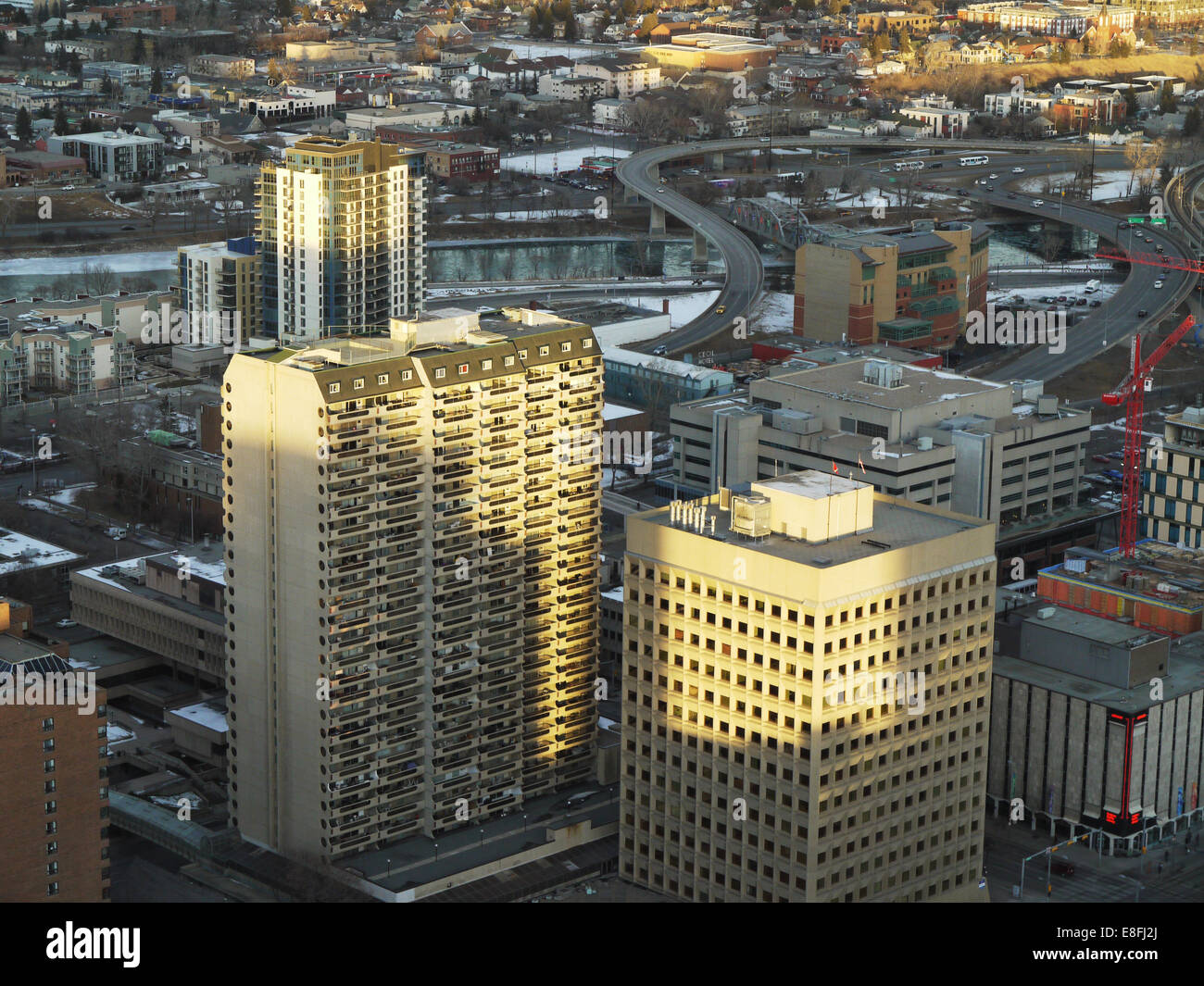 Aerial Cityscape, Calgary, Alberta, Canada Stock Photo Alamy