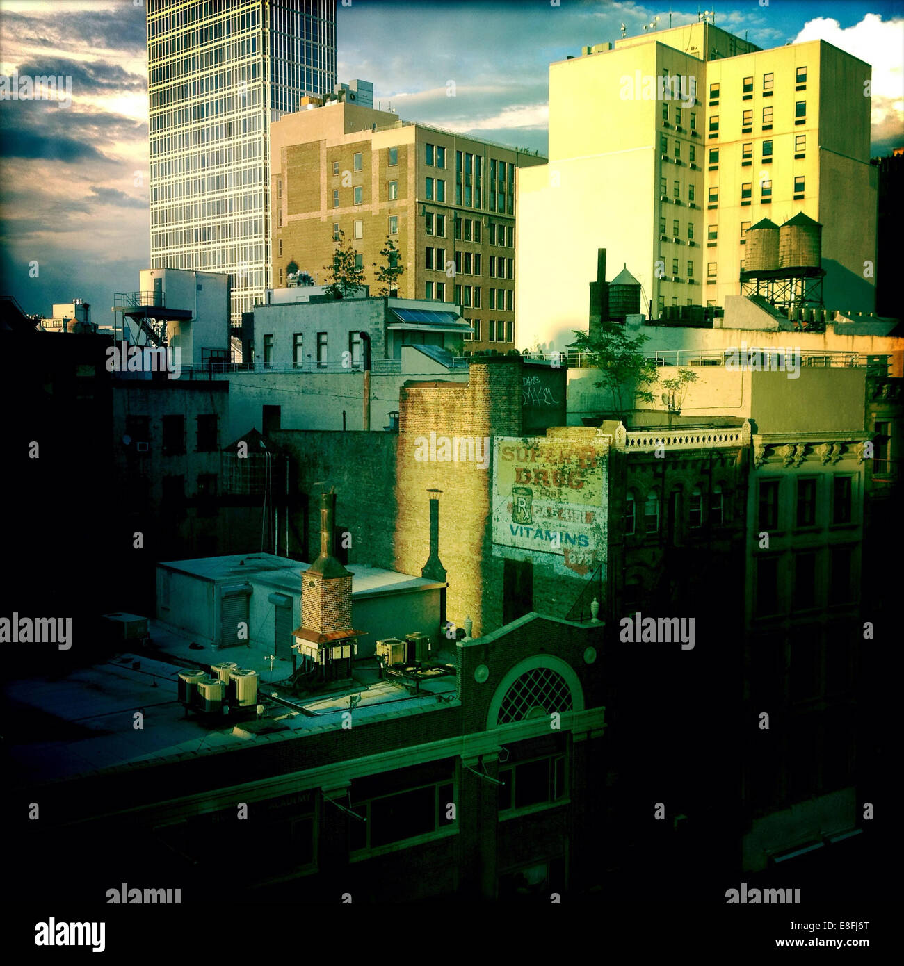 USA, New York State, New York City, Manhattan, Tribeca, View of skyline Stock Photo