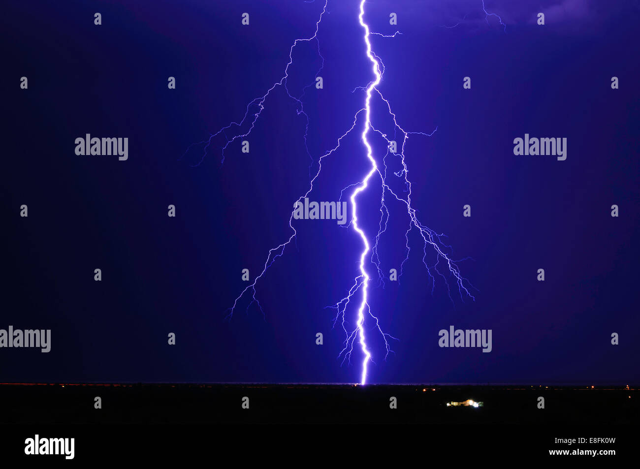 Lightning over Tonopah, Arizona, United States Stock Photo