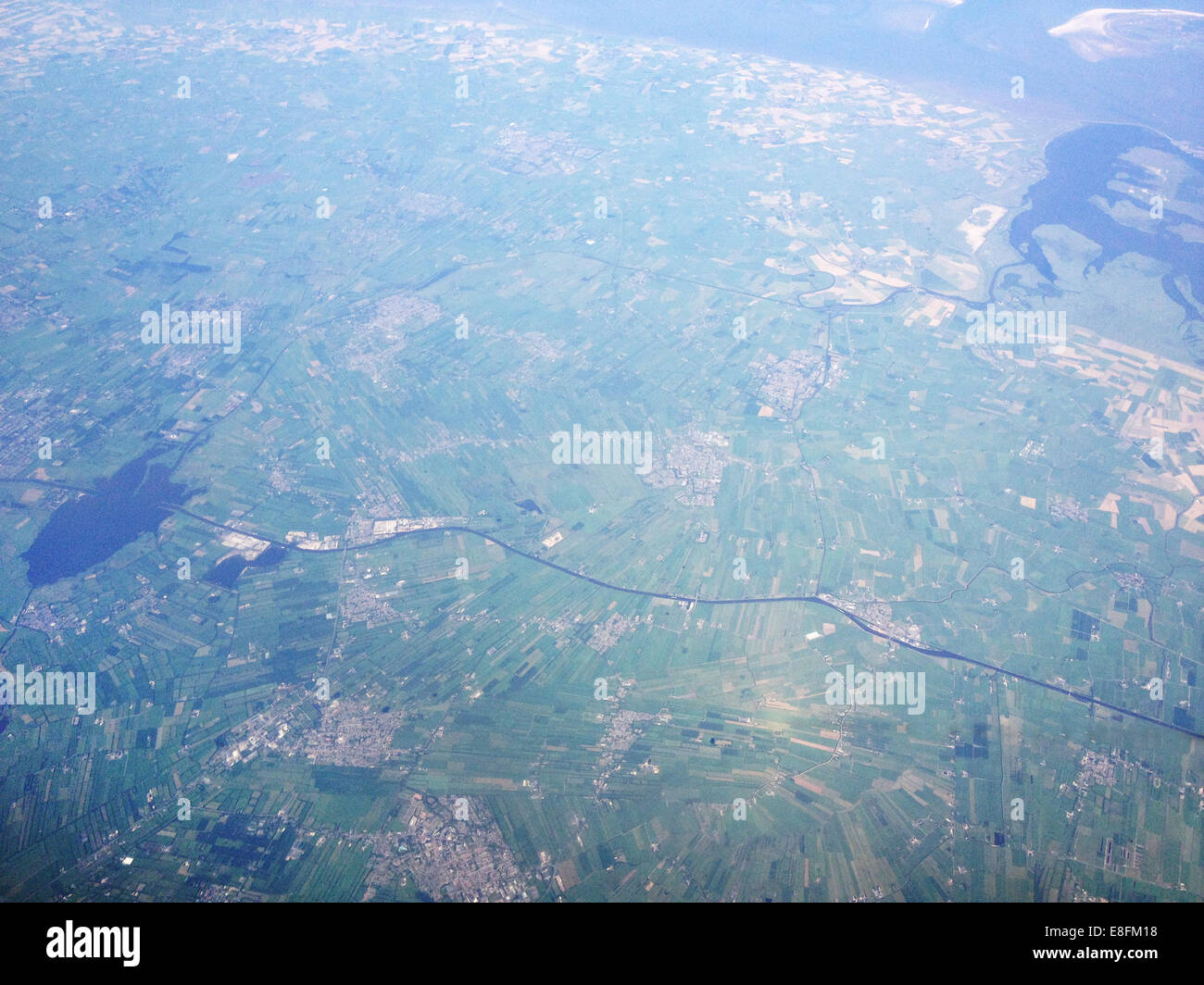 Denmark Agricultural Land From Above Stock Photo