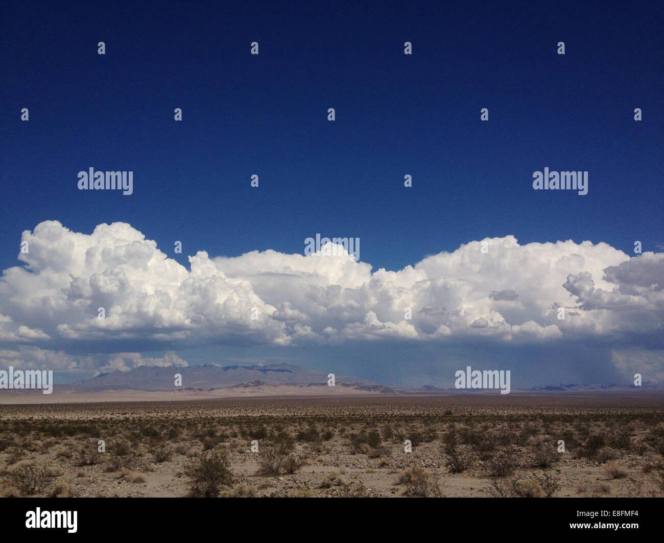 USA, California, Inyo County, Timbisha, Death Valley, Desert landscape and mountain range Stock Photo