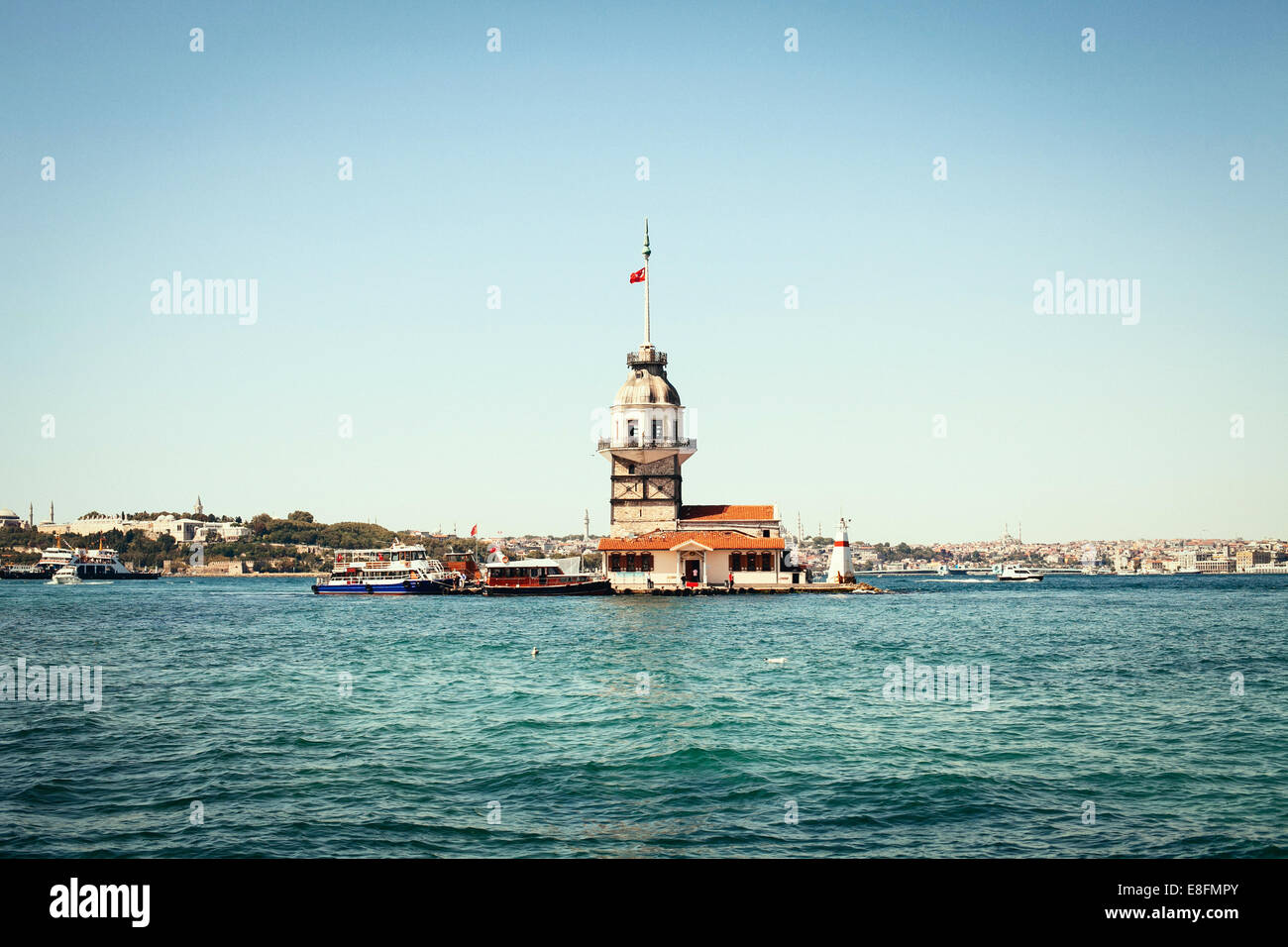 Turkey, Istanbul, Marmara Region, Maiden Tower Stock Photo