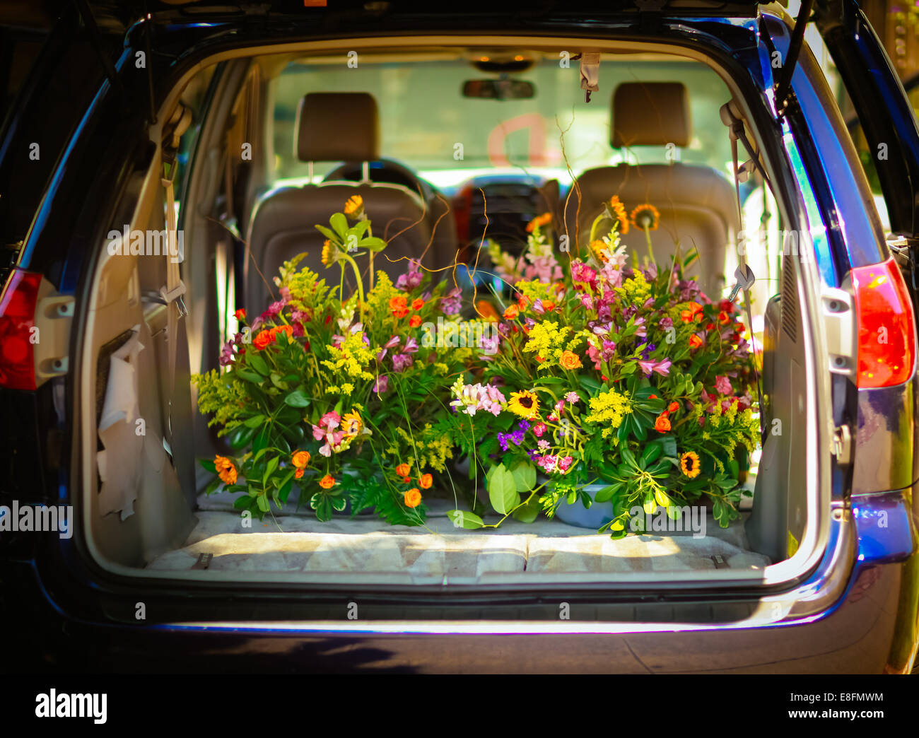 Car Trunk With Flowers Stock Vector Illustration and Royalty Free Car Trunk  With Flowers Clipart