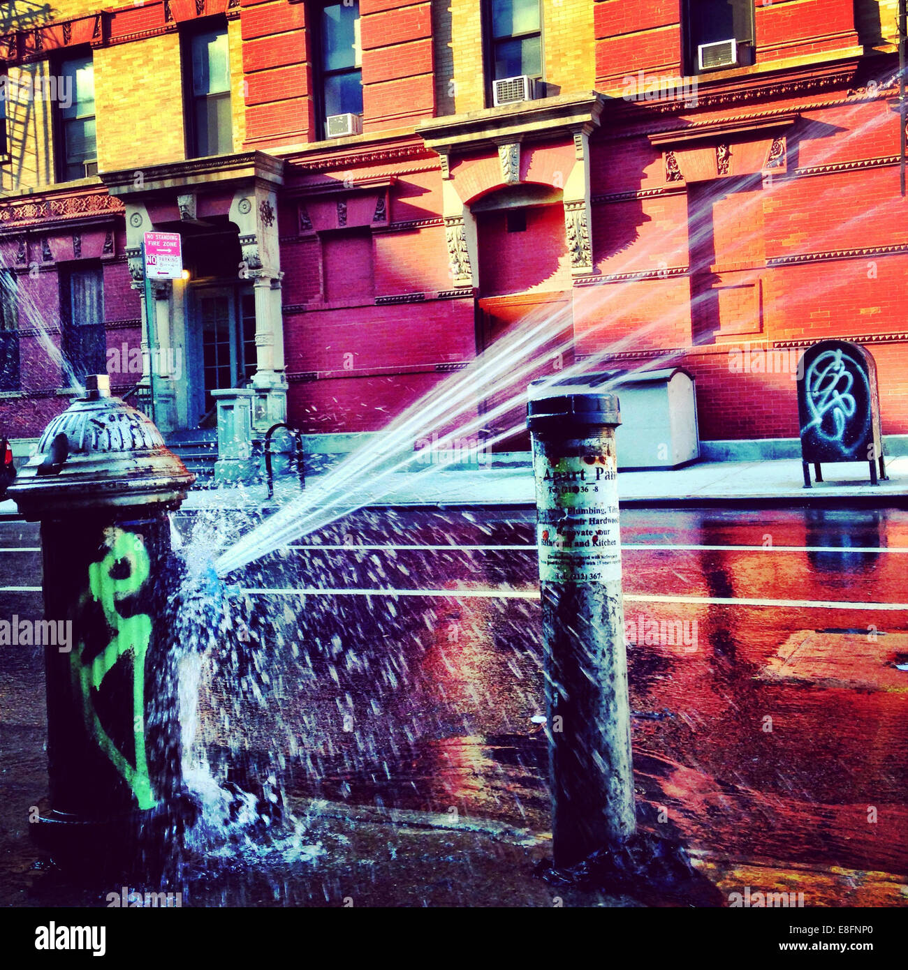 Broken fire hydrant Stock Photo Alamy