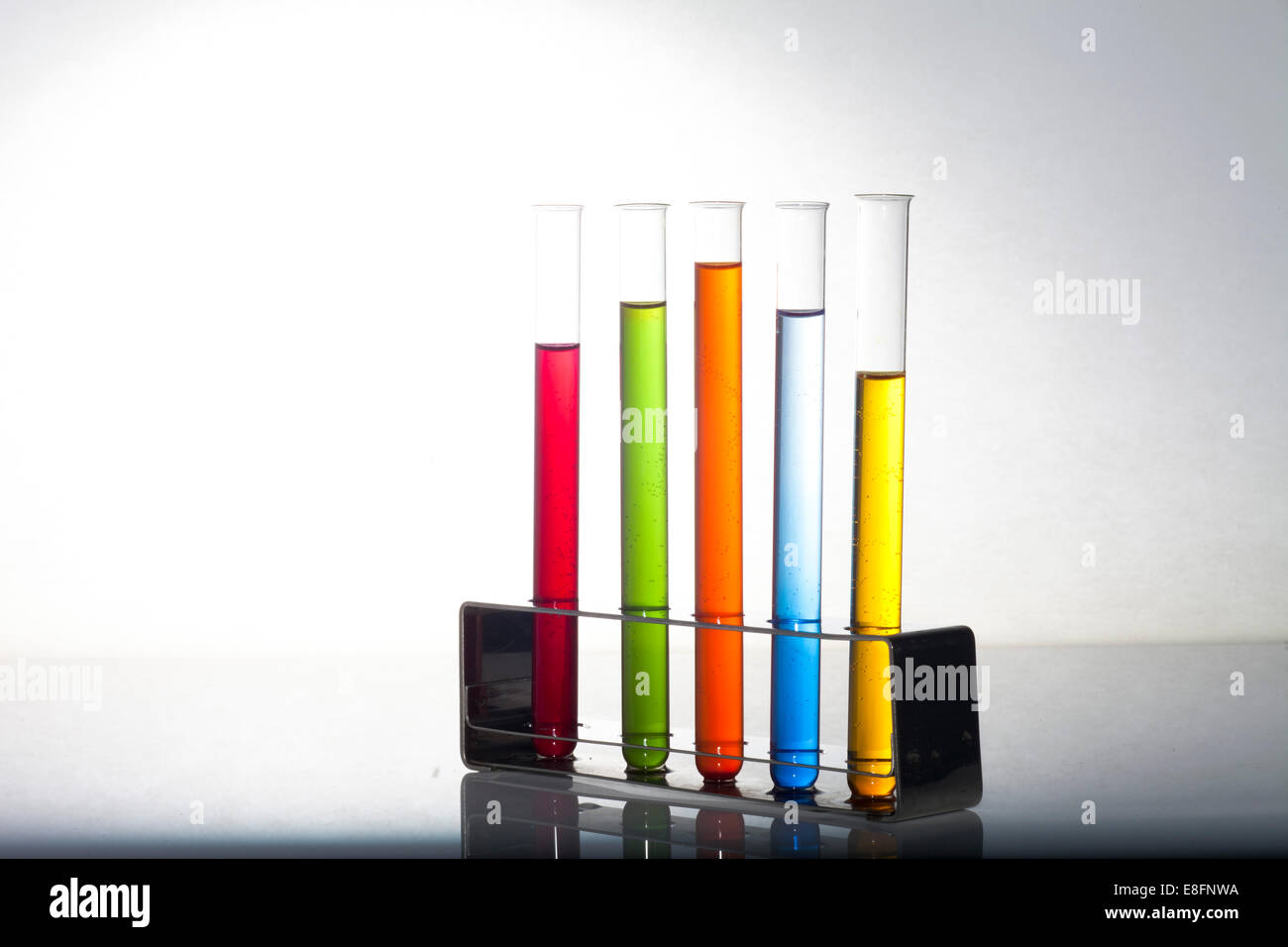 Test tubes in rack Stock Photo Alamy