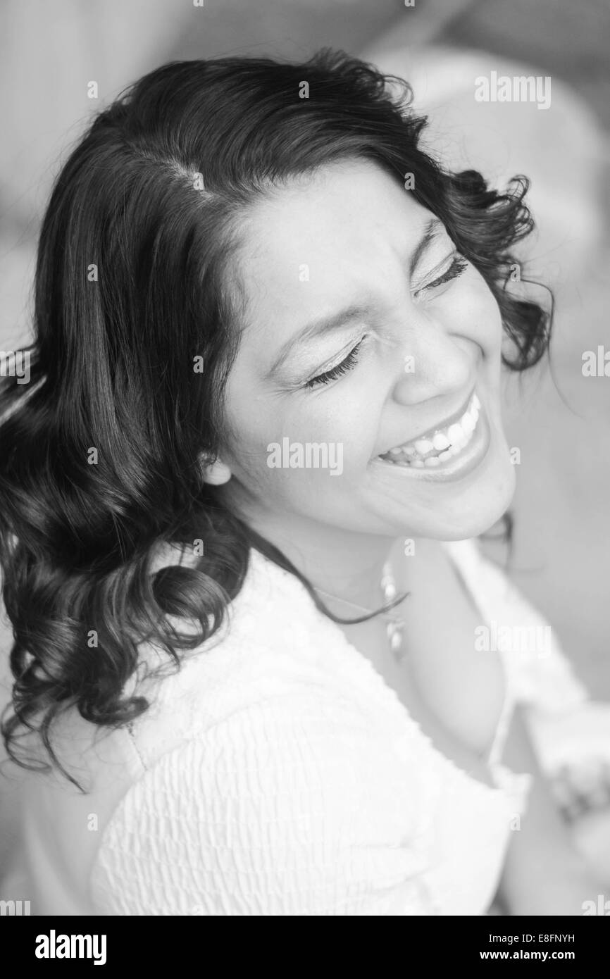 Young woman Black and White Stock Photos & Images - Alamy