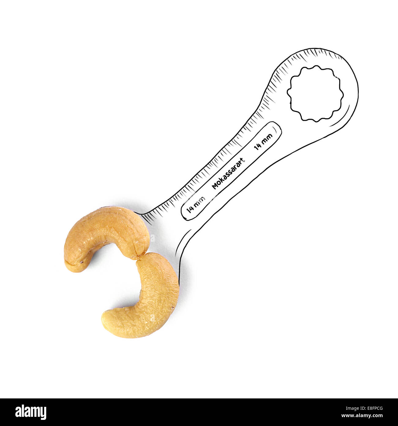 Conceptual spanner Stock Photo