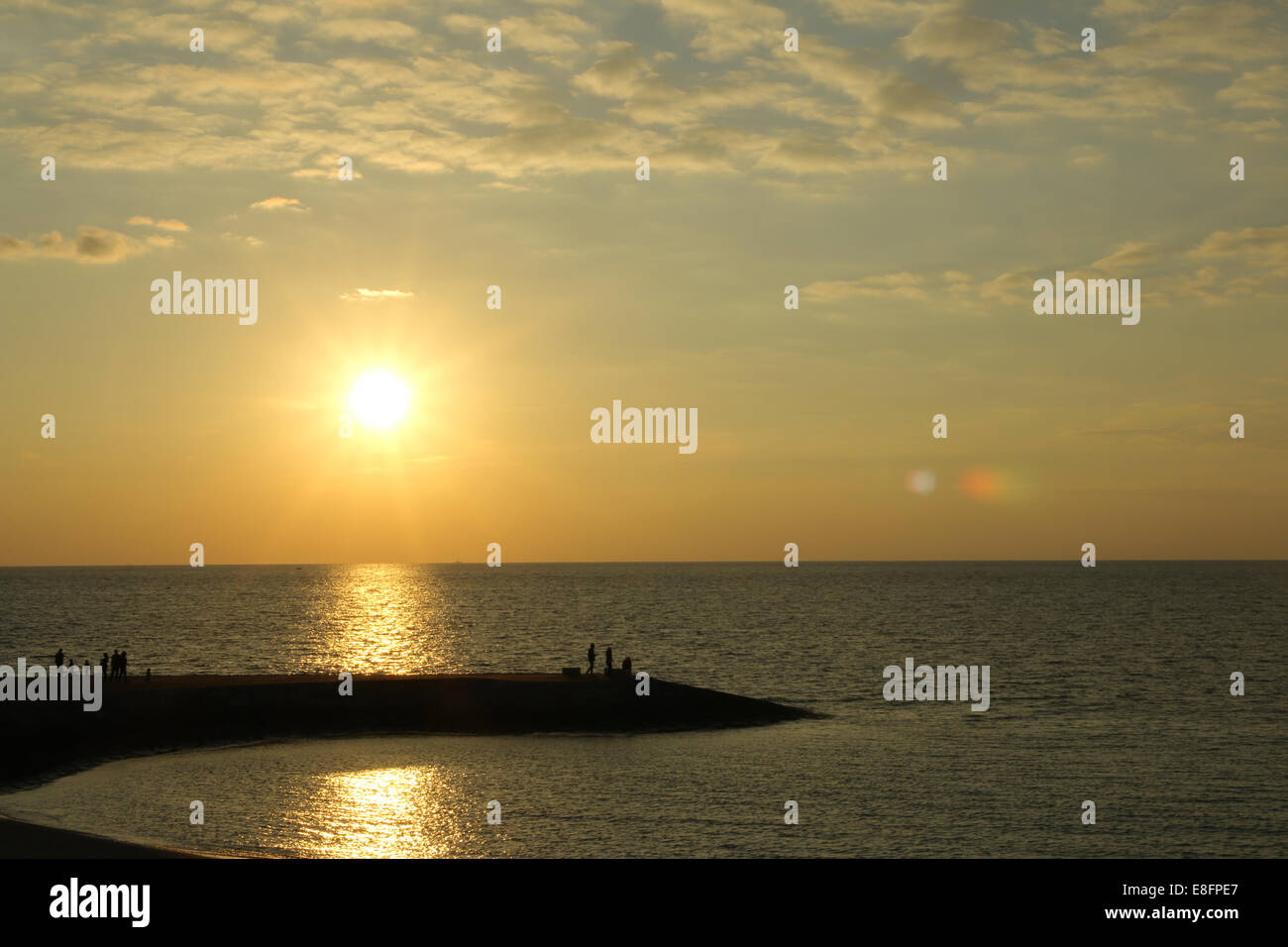 Sunset over sea Stock Photo