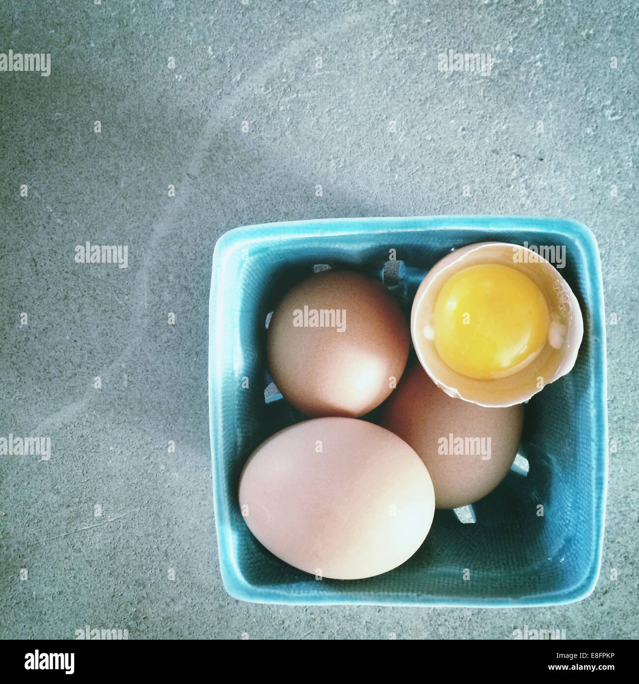 Box of eggs Stock Photo