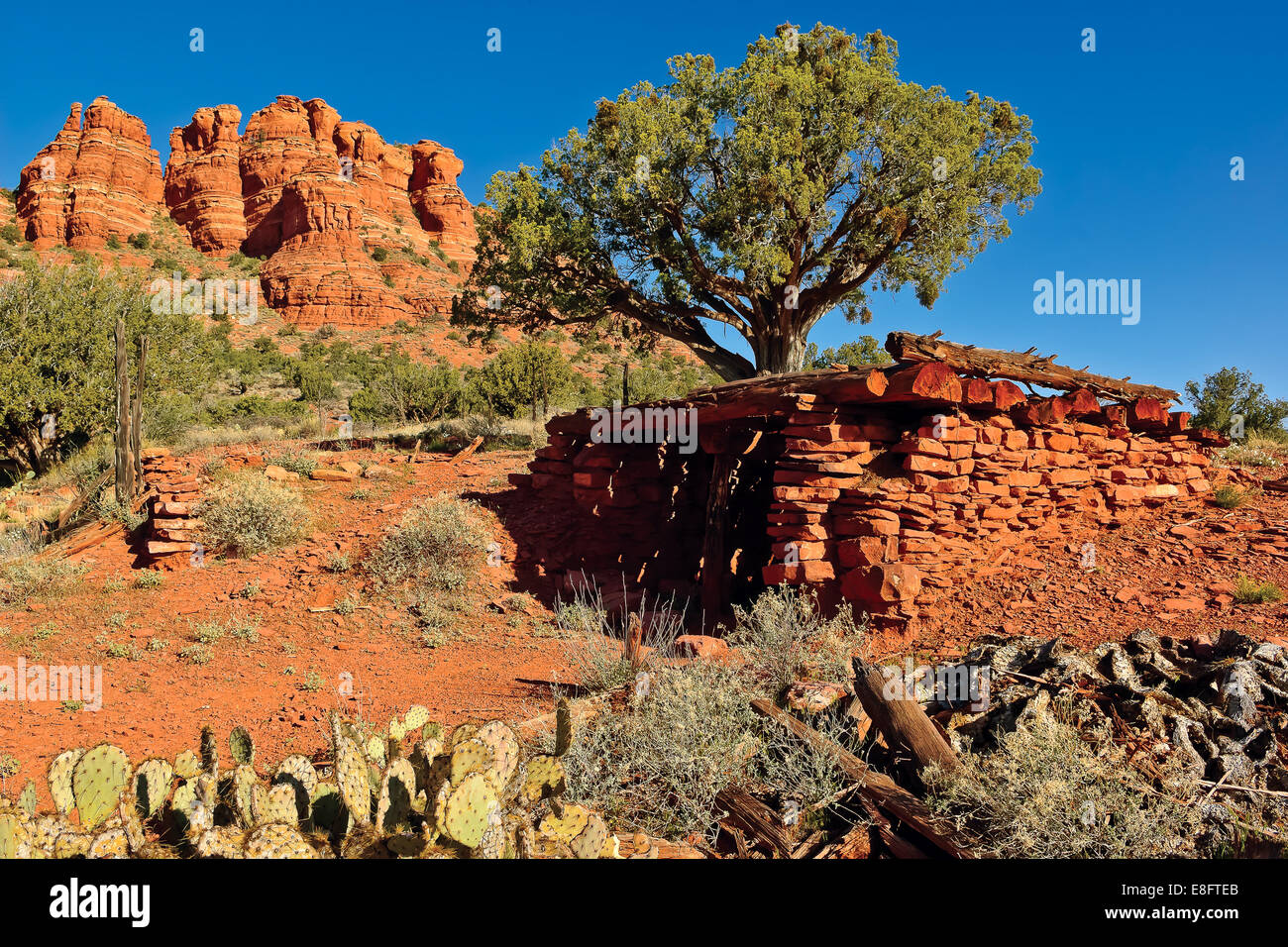 USA, Arizona, Yavapai County, Grand Canyon, Ruins of Cockscomb Stock 