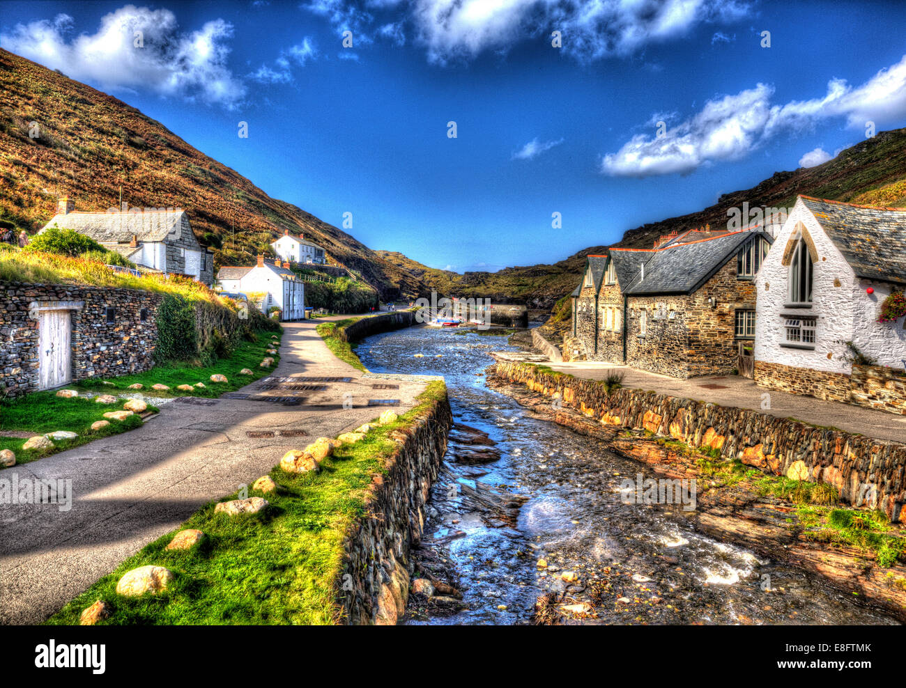 Boscastle river North Cornwall between Bude and Tintagel England UK
