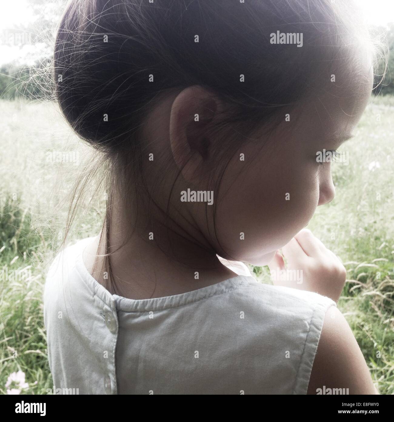 Rear view of girl hi-res stock photography and images - Alamy
