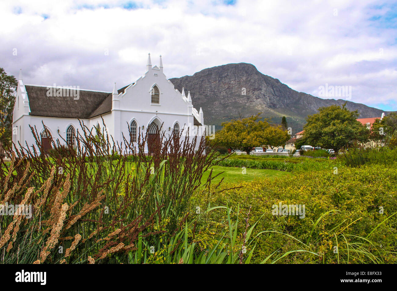 The Dutch Reformed Church,Built in 1847 in Franschoek,South Africa Stock Photo