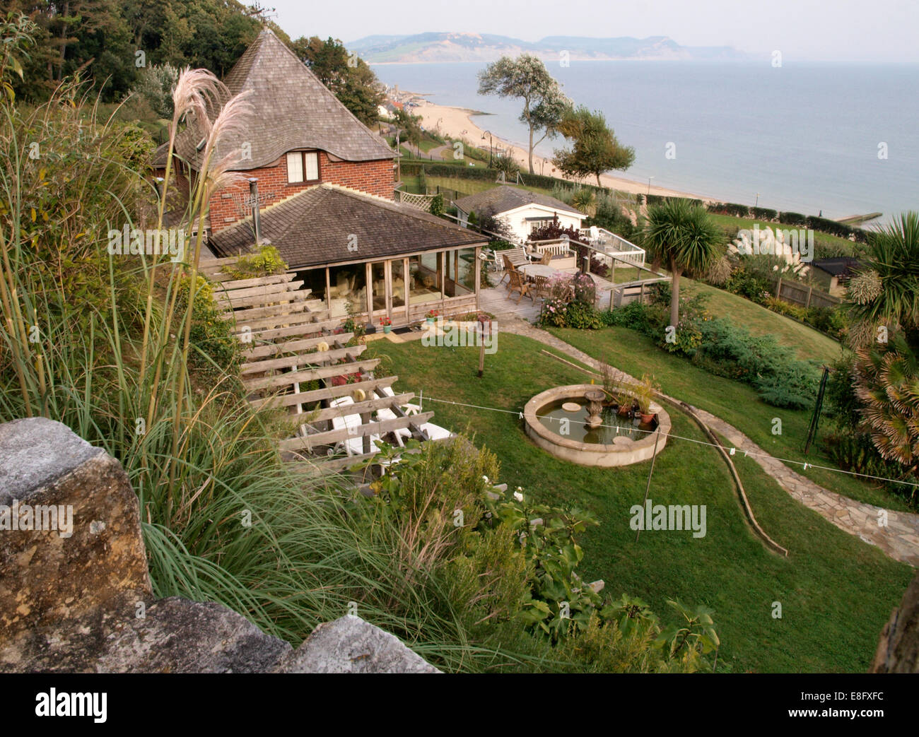 House in Lyme Regis with sea view, Dorset, UK Stock Photo Alamy