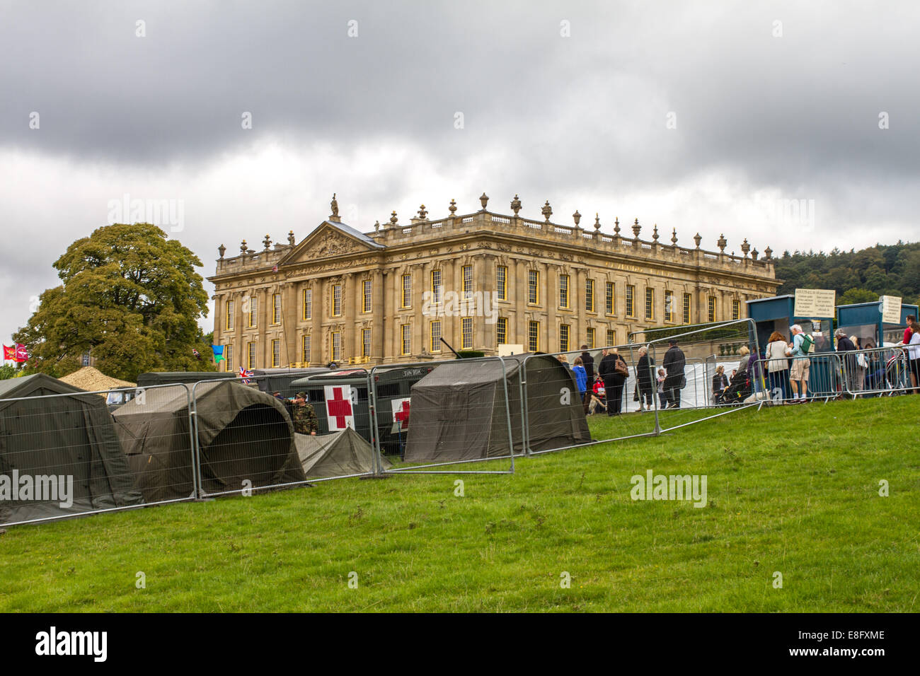 Military Vehicles and ambulances at Chatsworth House Country Fair 2014