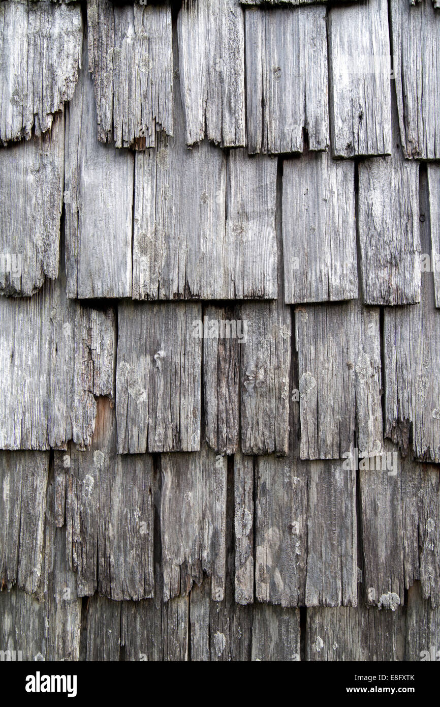 Austrian wooden roof shingles Stock Photo