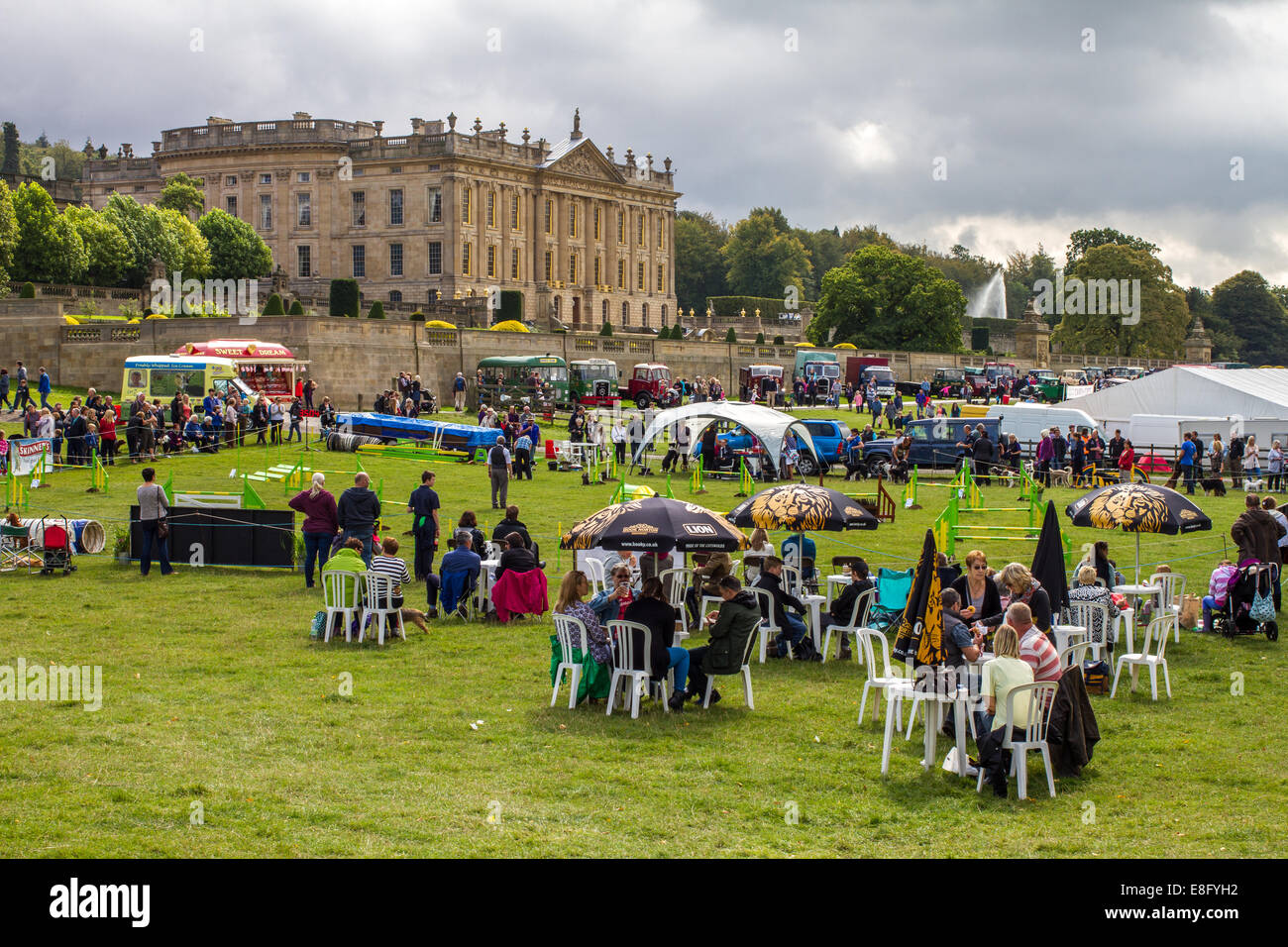 Chatsworth House Country Fair 2014 near Bakewell Derbyshire England UK Stock Photo
