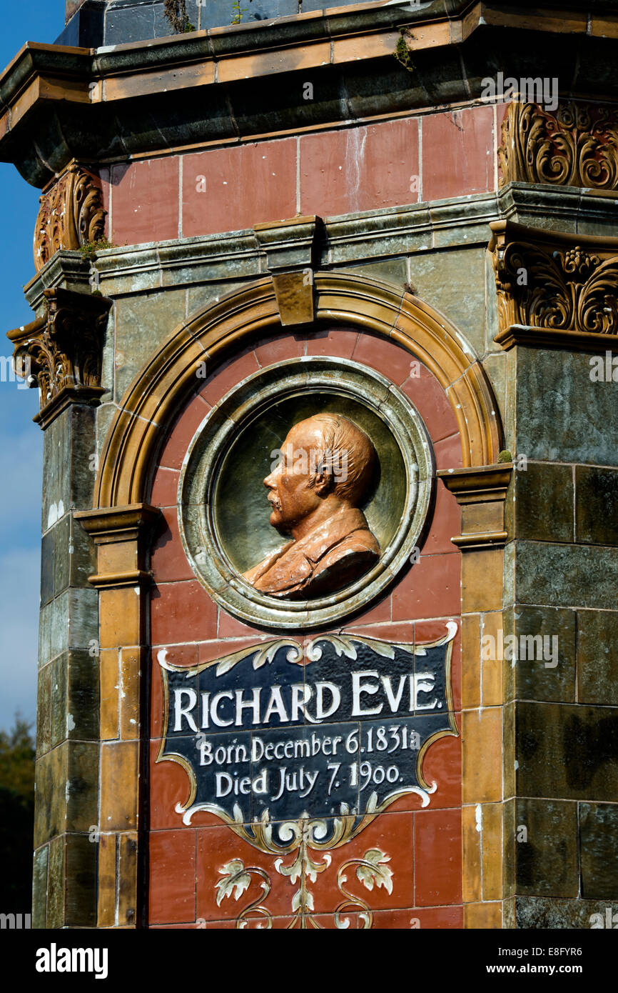 Richard Eve Memorial detail, Brinton Park, Kidderminster