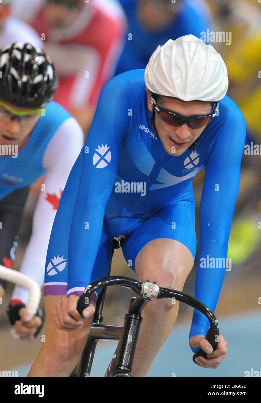 Alistair Rutherford (SCO). Mens 40Km points race. Track Cycling - Sir ...