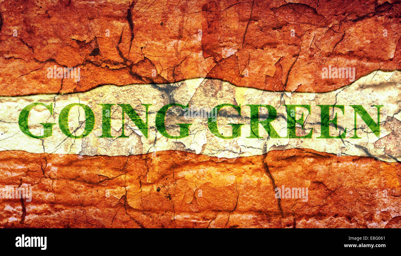 Going green grunge concept Stock Photo Alamy