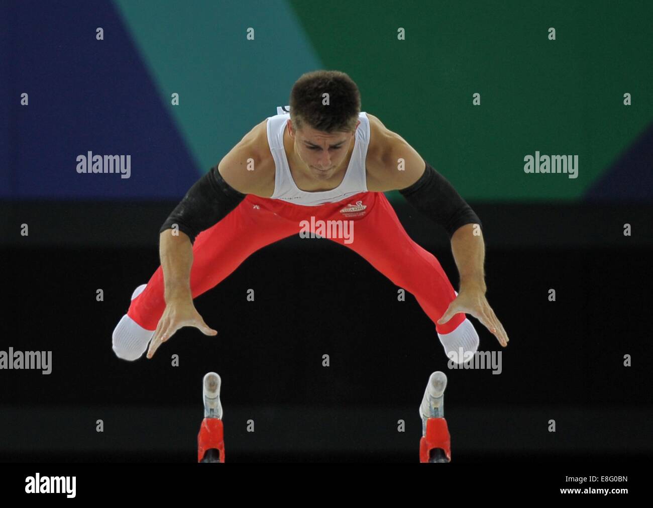 Max Whitlock (ENG). Mens Team final. Parallel Bars. Artistic Gymnastics