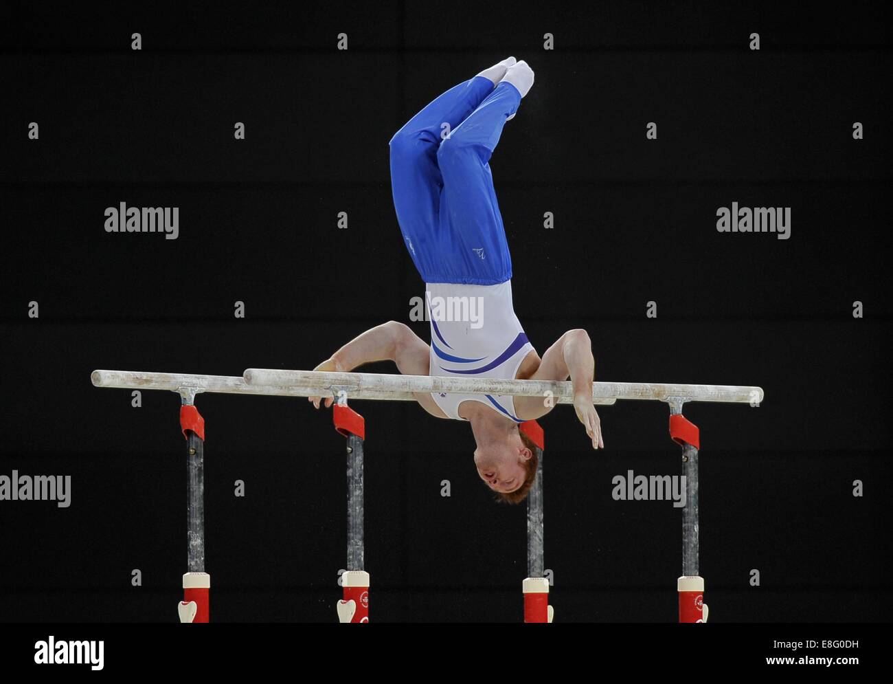 Daniel Purvis (SCO). Parallel Bars. Mens all round gymnastics - The SSE Hydro - Glasgow - UK - 30/07/2014 - Commonwealth Games - Stock Photo