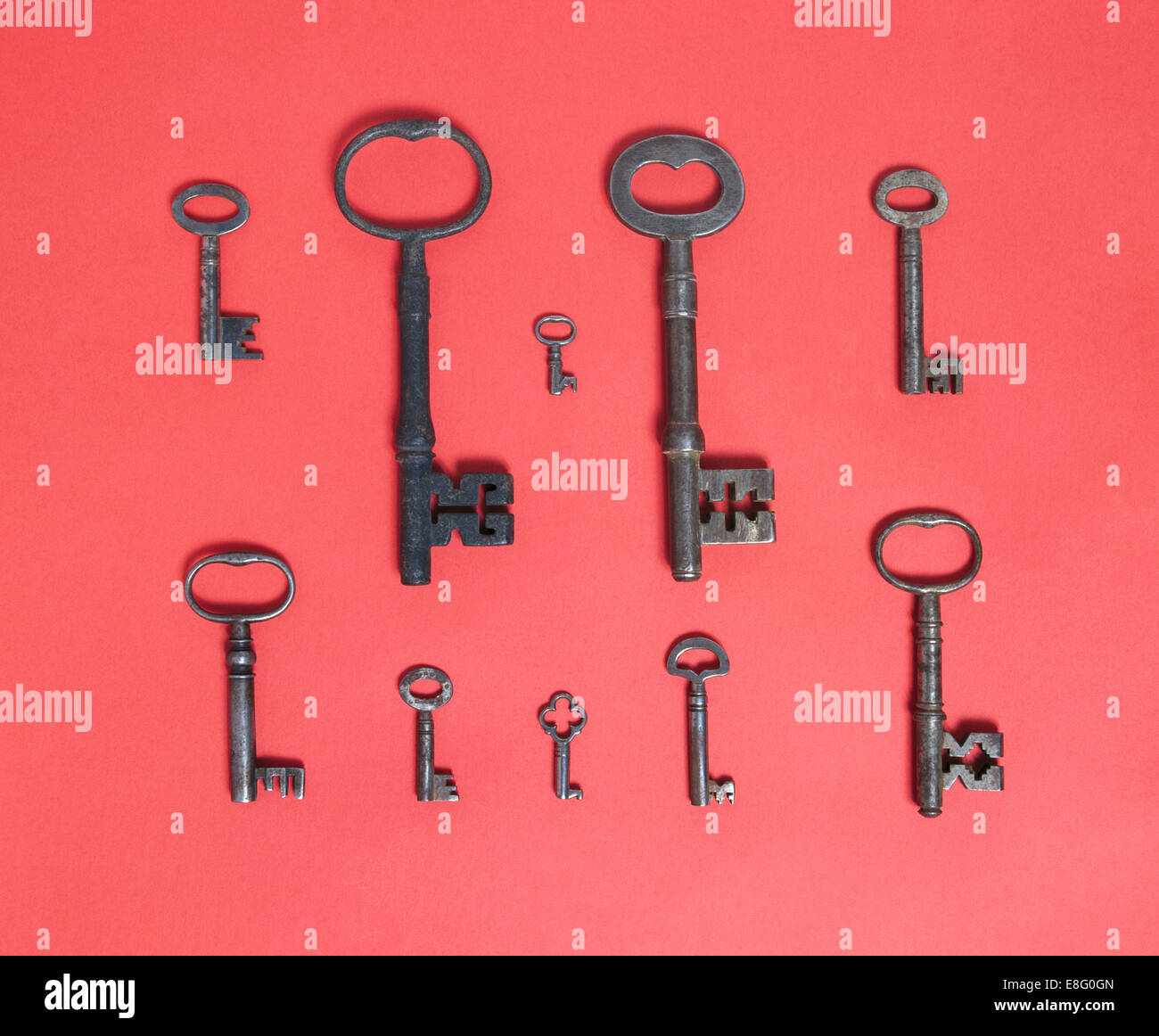 Collection of old keys Stock Photo Alamy