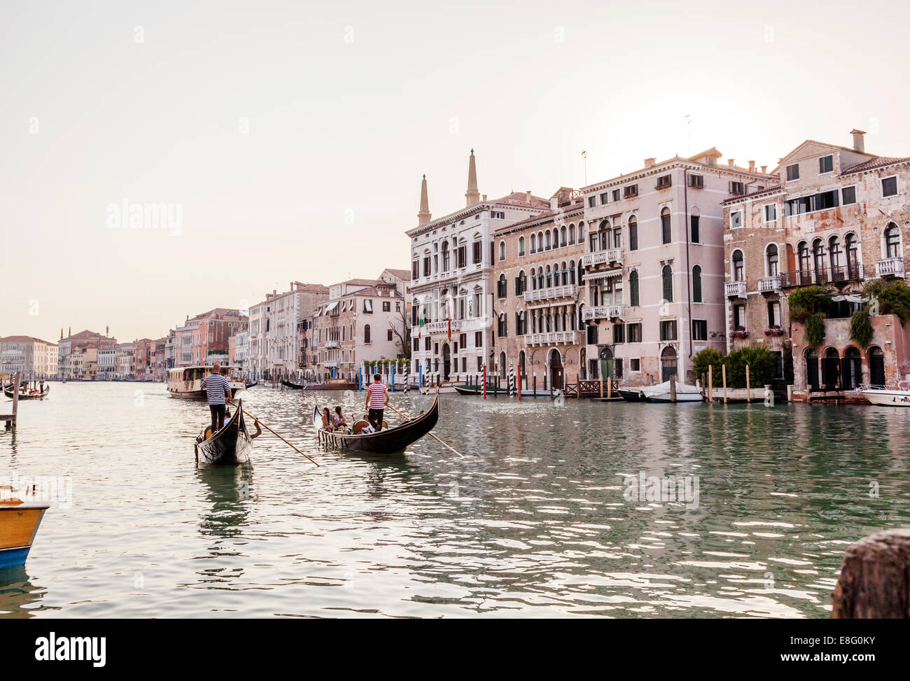 Gondolas on the Grand canal in Venice, Italy Stock Photo - Alamy