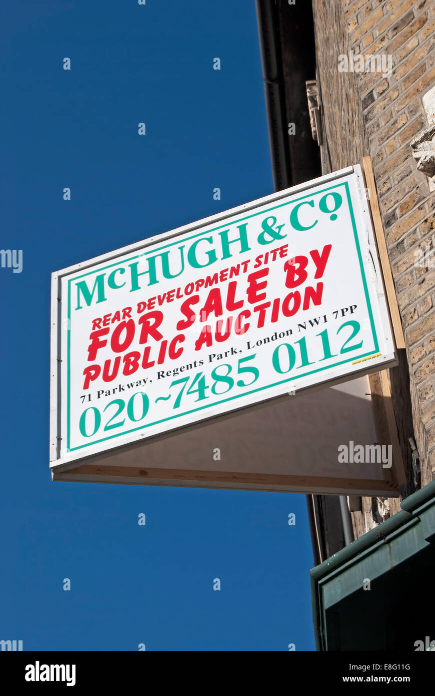 for sale by public auction sign, east sheen, london, england Stock Photo
