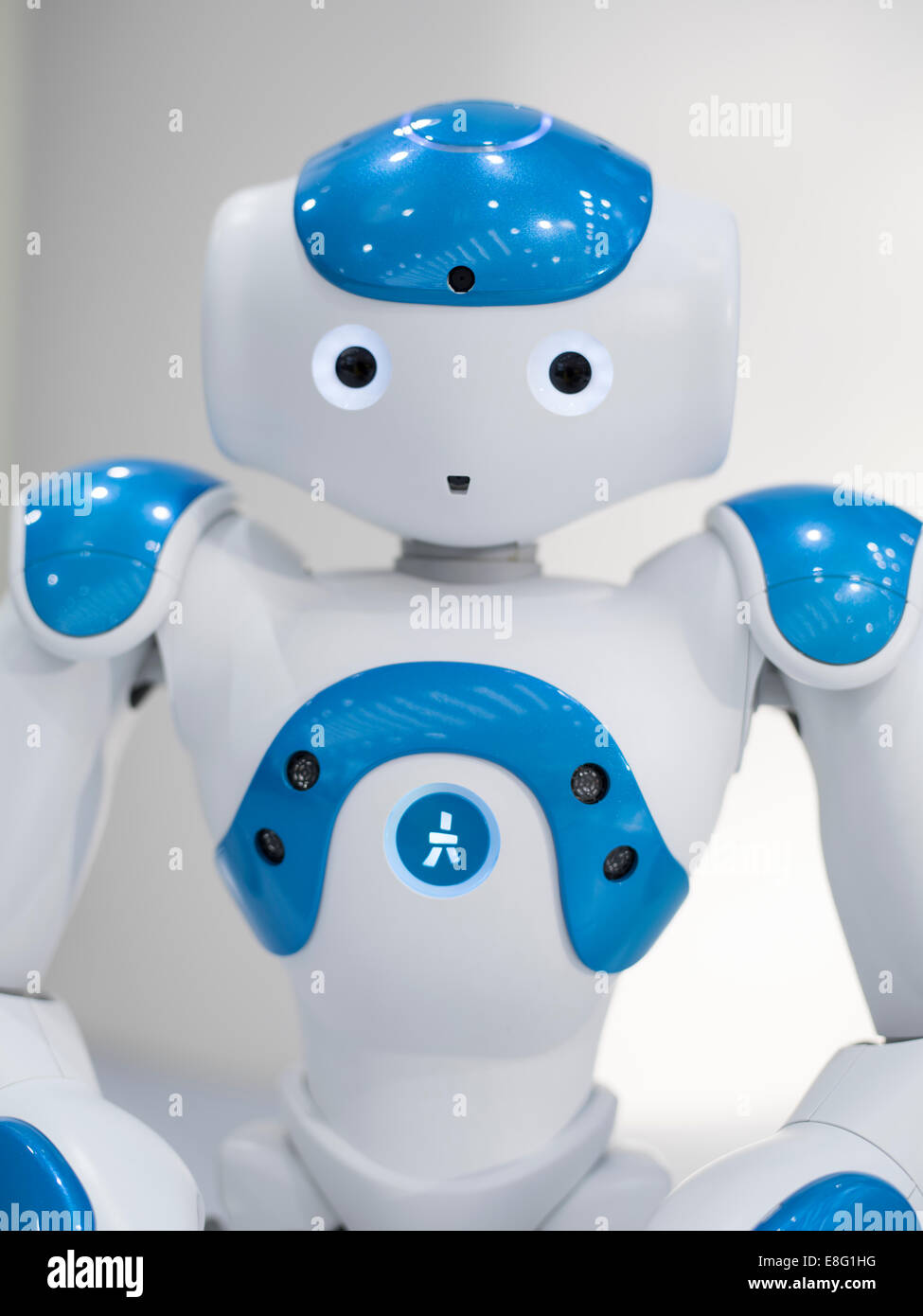 Nao an autonomous, programmable humanoid robot by Aldebaran Robotics. Stock Photo