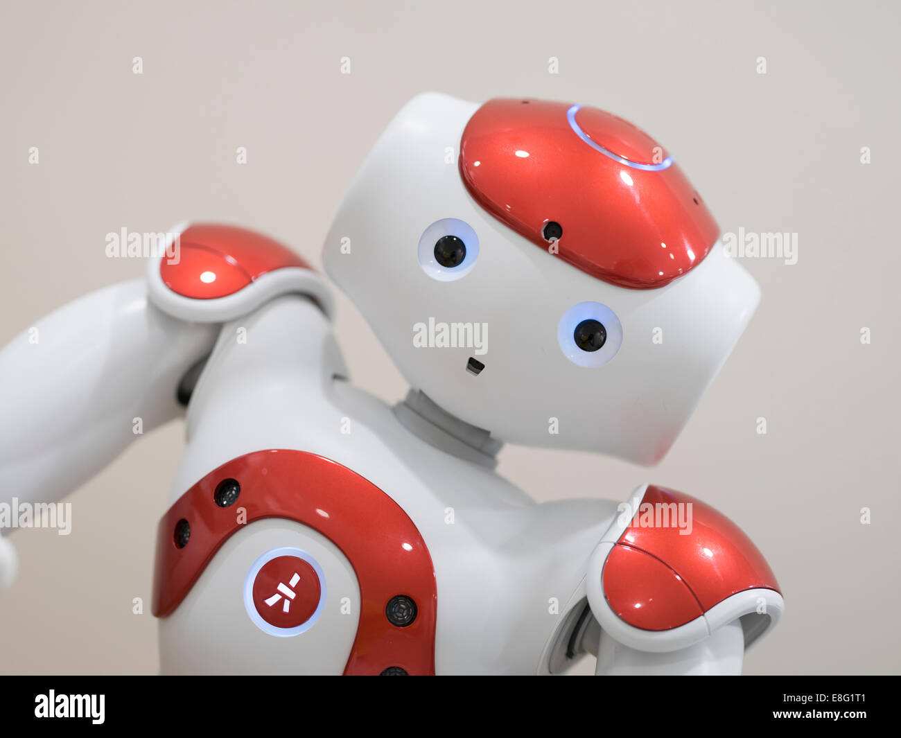 Nao an autonomous, programmable humanoid robot by Aldebaran Robotics. Stock Photo