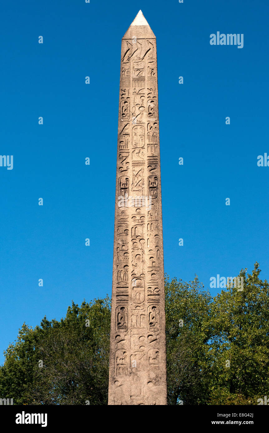 The Obelisk, Central Park, New York Postcard. 1902, The Obelisk, Central Park, New York. Stock Photo