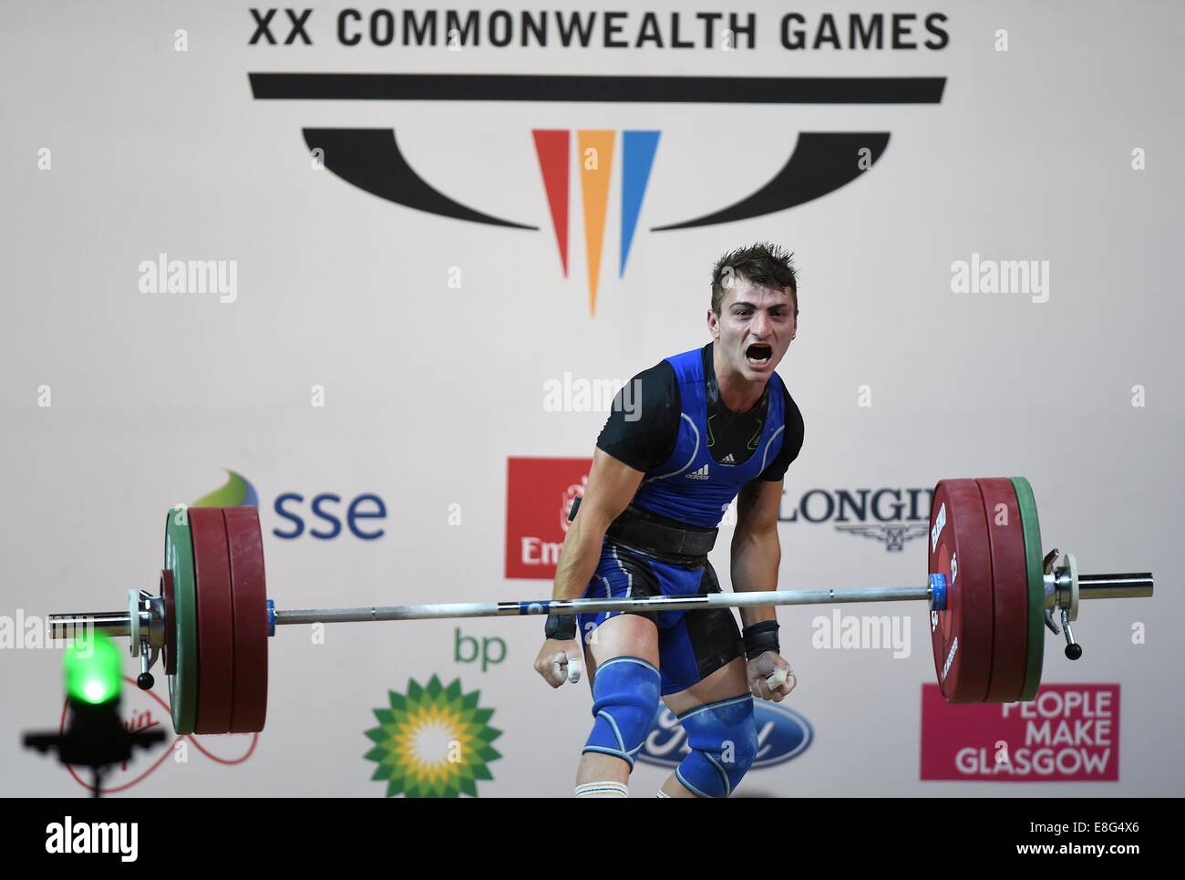 Dimitris Minasidis (CYP) poses with his gold medal. Mens 62KG A final