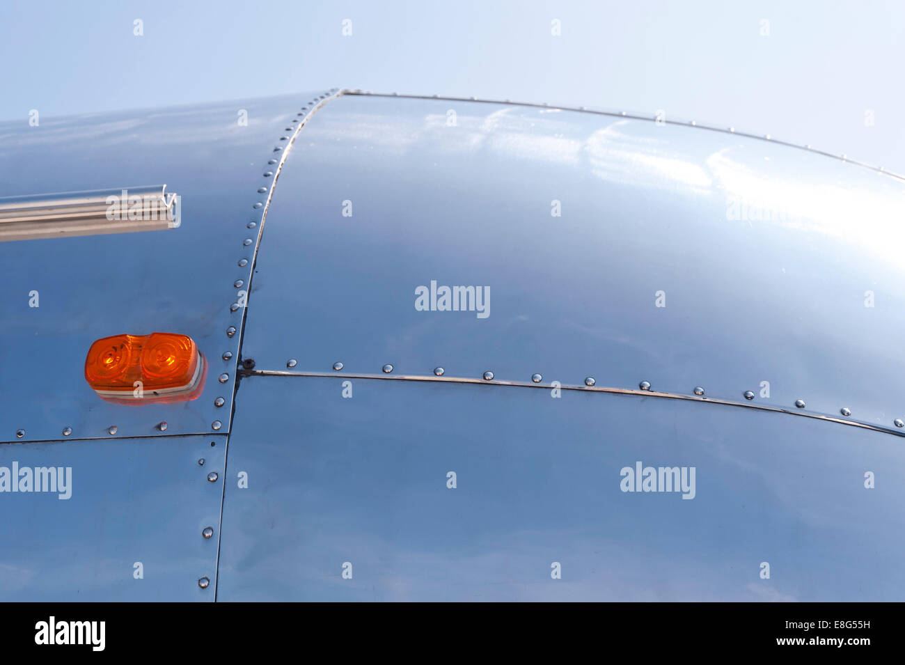 Reflections On An Aluminium Trailer Stock Photo Alamy