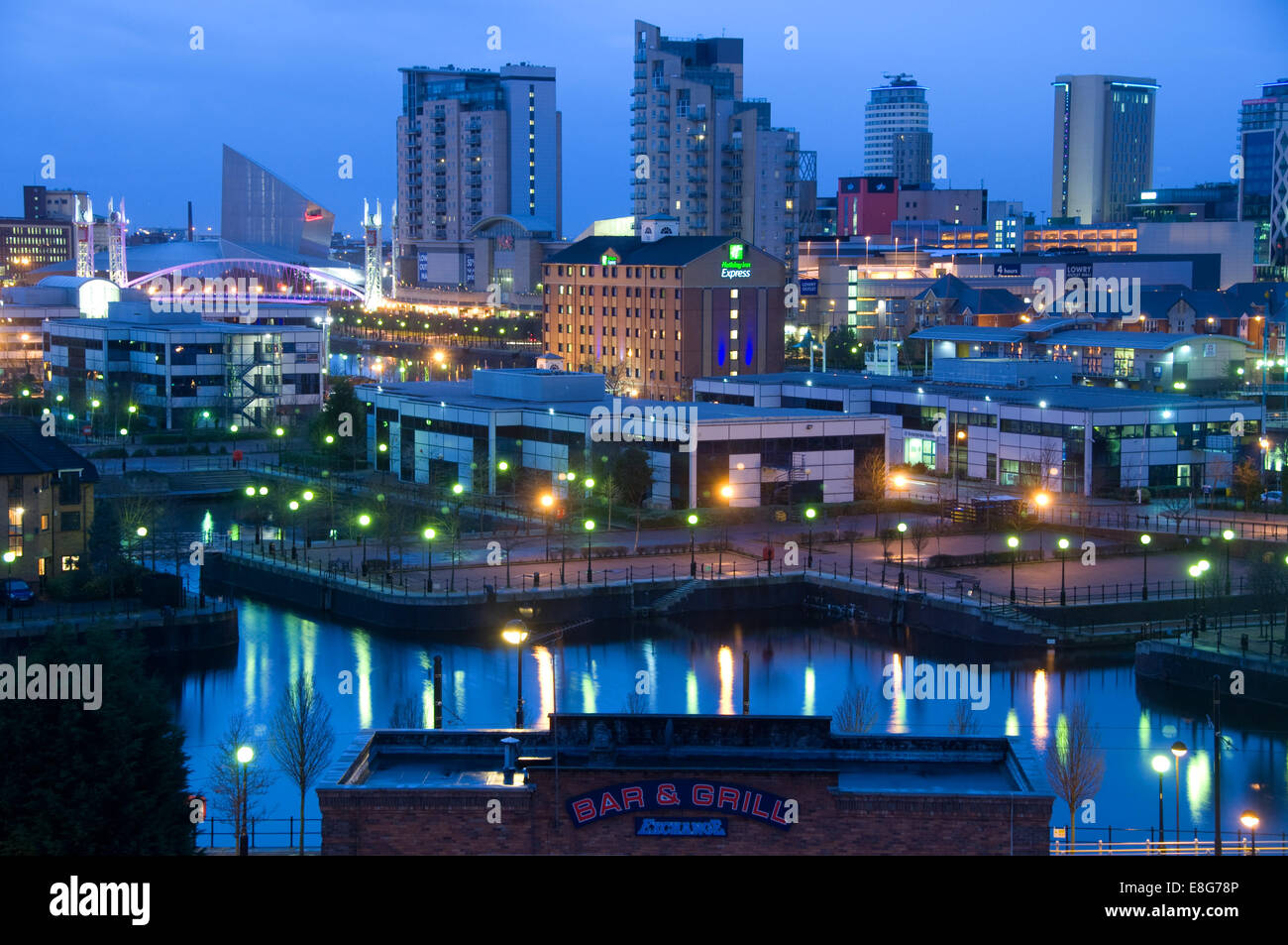 Salford Quays Night High Resolution Stock Photography And Images Alamy