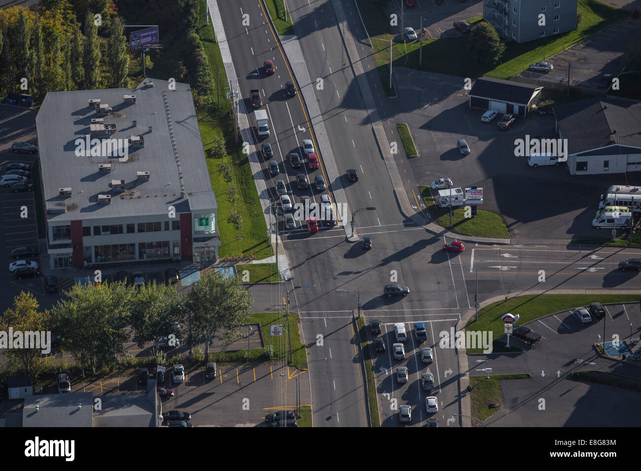 Intersection of Boulevard Wilfrid Hamel and rue Notre Dame is pictured