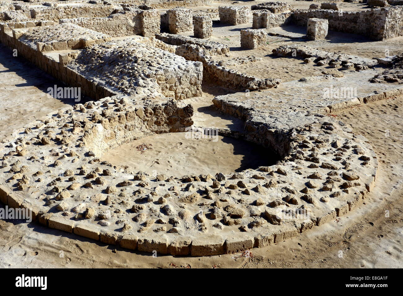 Excavations of Dilmunera ruins at the Bahrain Fort archaeological site