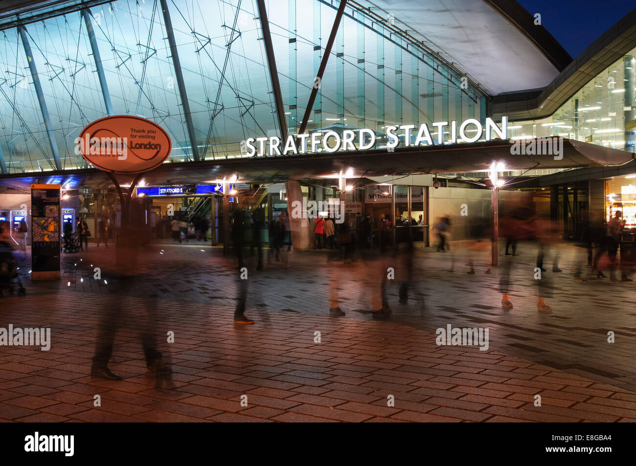 Stratford station in the evening rush hour London England United Kingdom UK Stock Photo