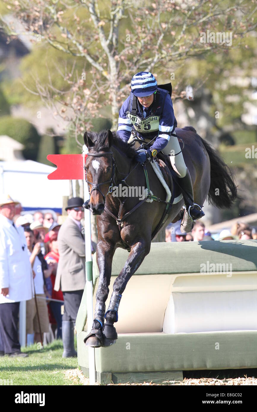 Clare Lewis on Sidnificant at Badminton Horse Trials 2013 Stock Photo