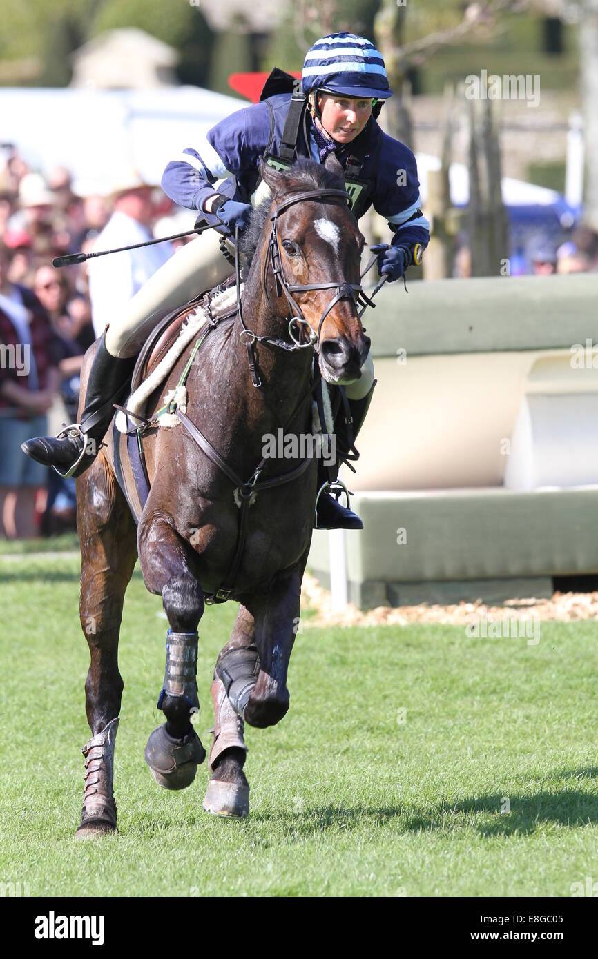 Clare Lewis on Sidnificant at Badminton Horse Trials 2013 Stock Photo