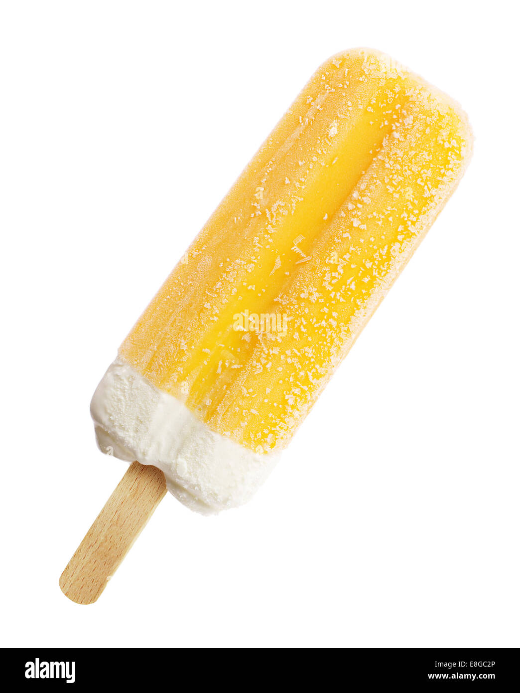 Orange ice cream isolated on white background Stock Photo