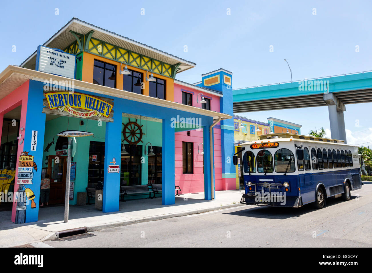 Fort Myers Florida Ft. Beach LeeTran Lee Tran public bus service Stock
