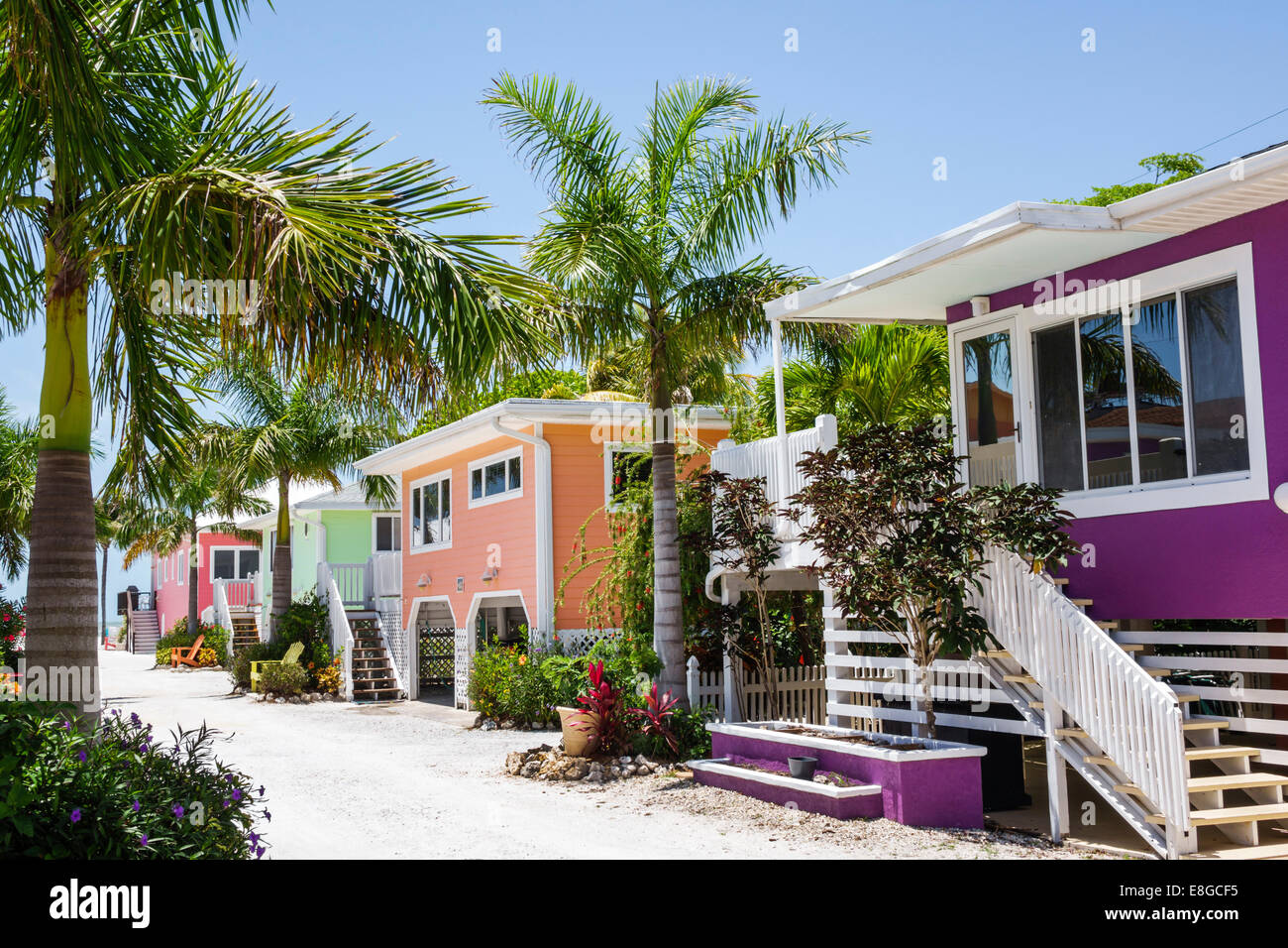 Florida,Fort Ft. Myers Beach,Gulf of Mexico,Estero Boulevard,Cottages