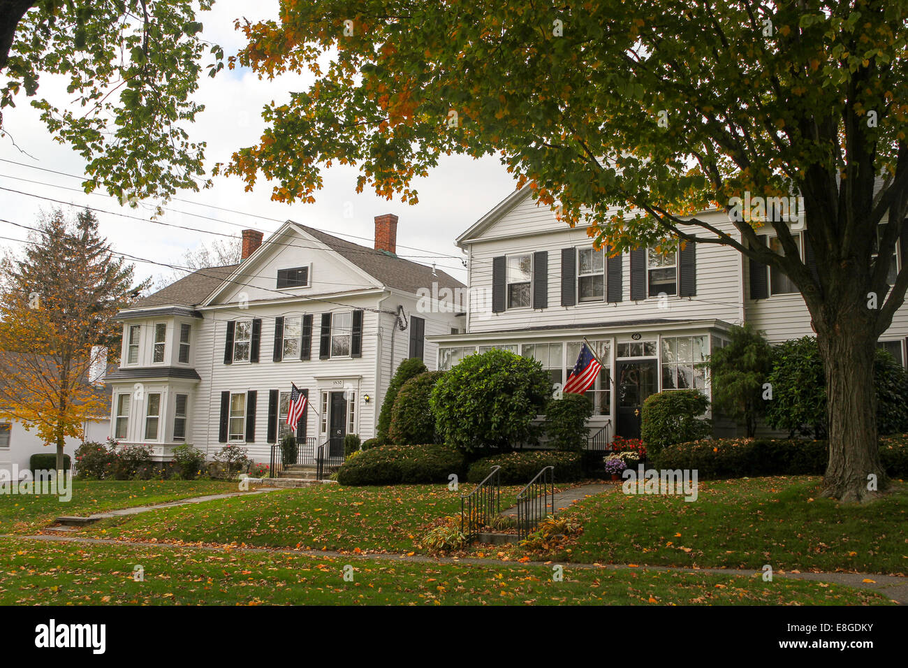 An autumn view of homes in Litchfield, Connecticut Stock Photo Alamy