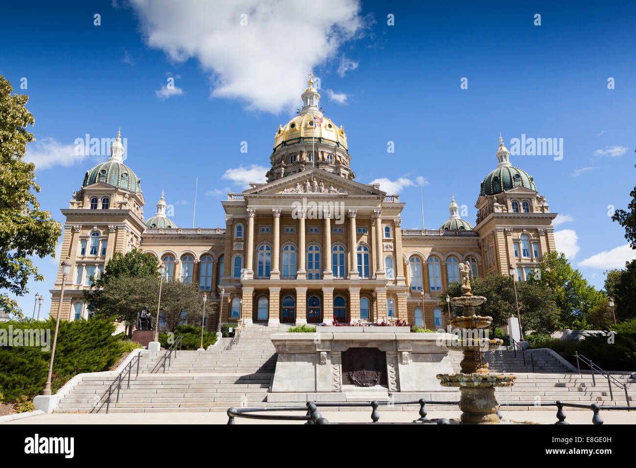 Iowa State Capitol Building, Des Moines Stock Photo