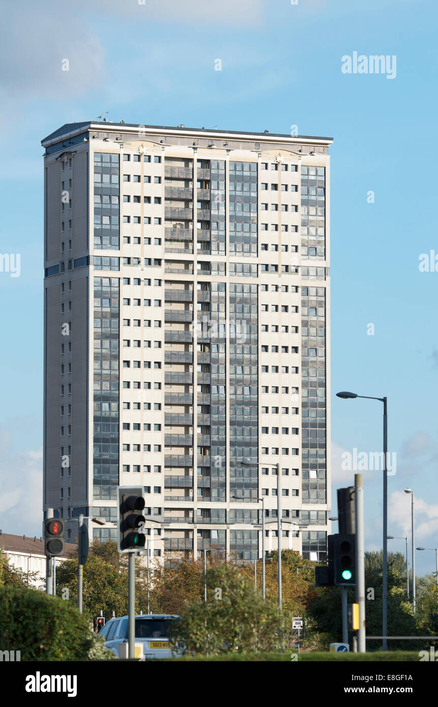 Multistorey Housing Block, Caledonia Road, Glasgow Stock Photo Alamy