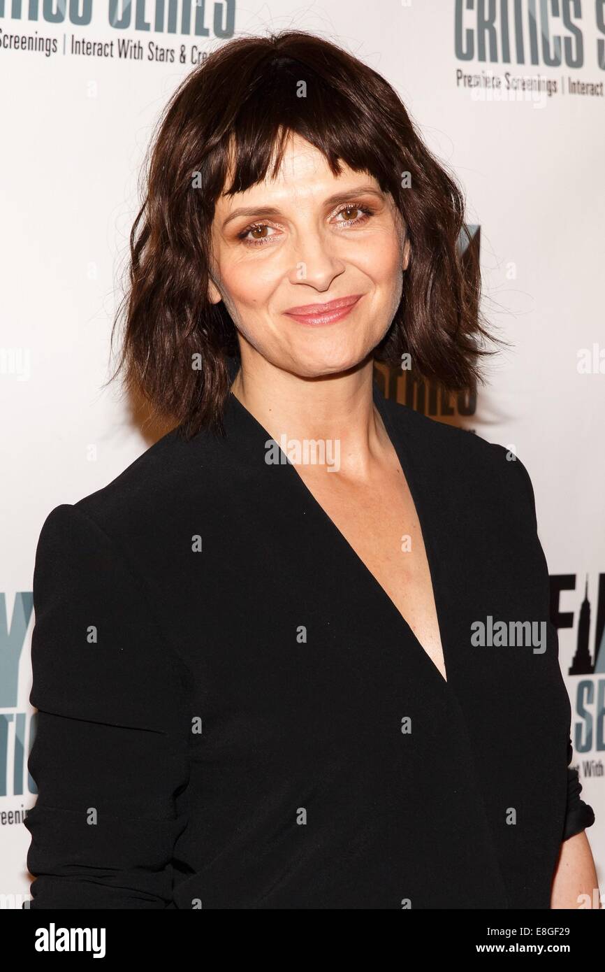 New York, NY, USA. 7th Oct, 2014. Juliette Binoche at arrivals for 1,000 TIMES GOOD NIGHT Screening, AMC Empire 25 Theatre, New York, NY October 7, 2014. Credit:  Jason Smith/Everett Collection/Alamy Live News Stock Photo